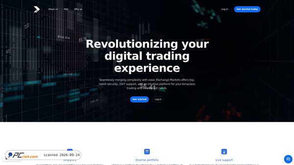exchangemarkets.live screenshot