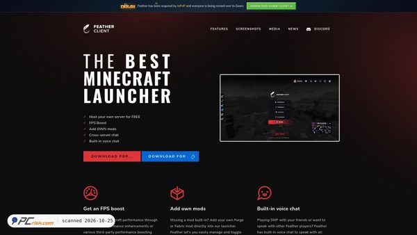 feathermc.com screenshot