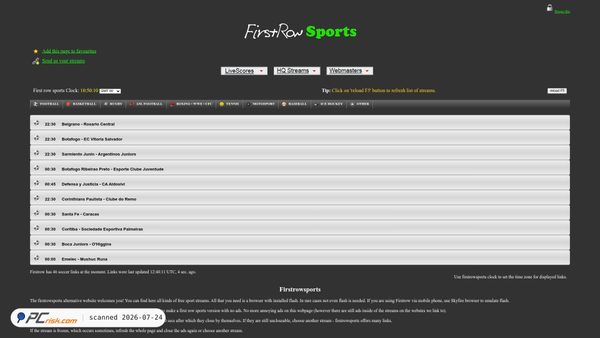 firstsrowsports.tv screenshot