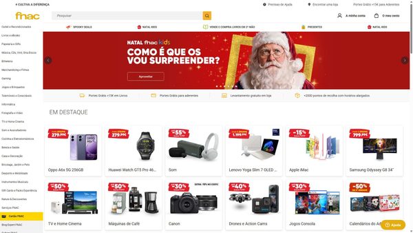 fnac.pt screenshot