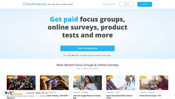 focusgroups.org screenshot