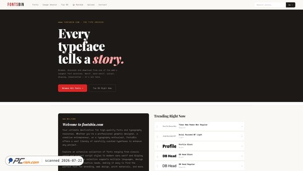 fontsbin.com screenshot