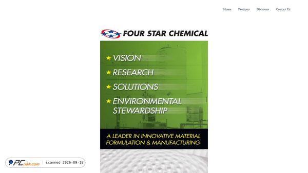 fourstarchemical.com screenshot
