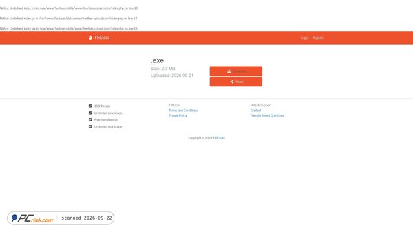 freefiles-upload.com screenshot