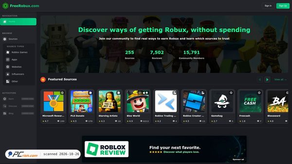 freerobux.com screenshot