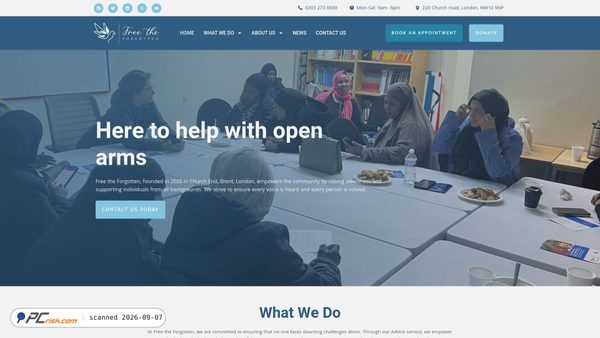 freetheforgotten.org screenshot