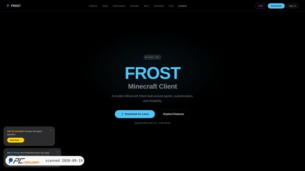 frostclient.eu screenshot