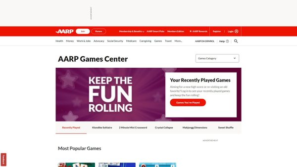 games.aarp.org screenshot