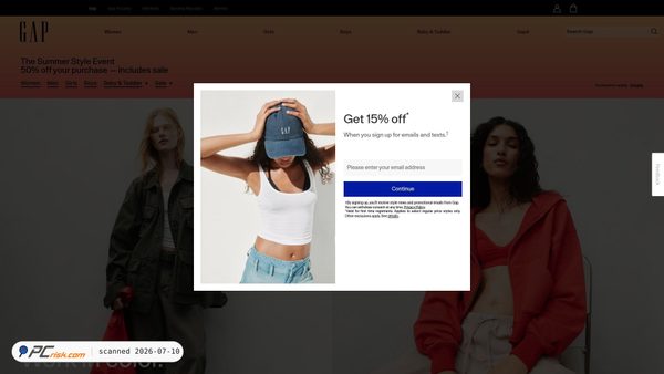 gap.com screenshot