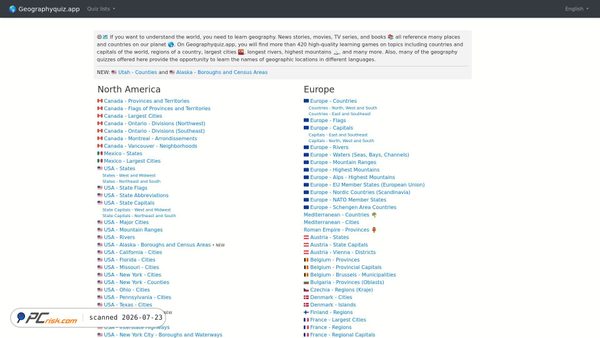 geographyquiz.app screenshot