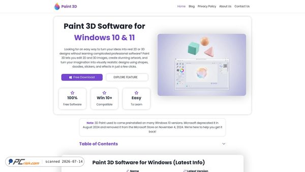 getpaint3d.com screenshot