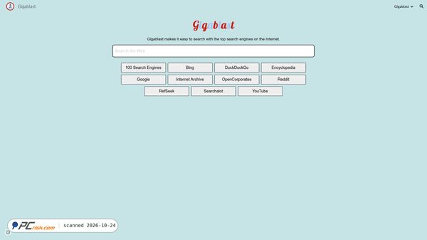 gigablastsearchengine.com screenshot
