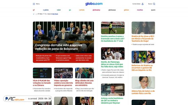globo.com screenshot