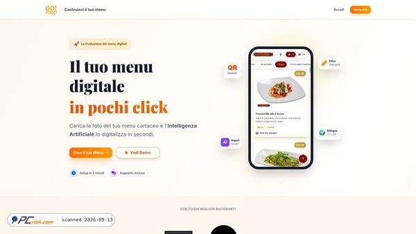 gofoodmenu.it screenshot