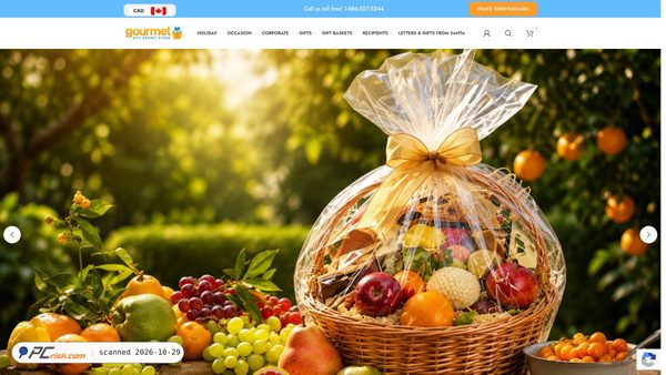 gourmetgiftbasketstore.com screenshot