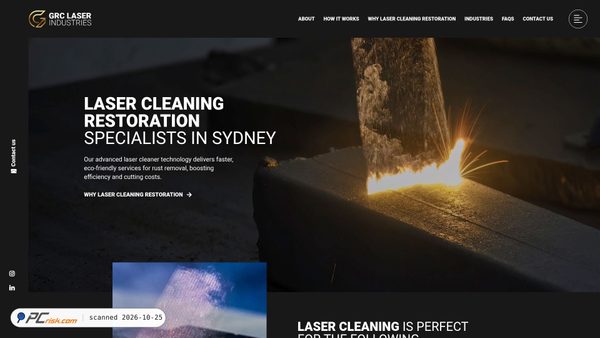 grclaserindustries.com.au screenshot