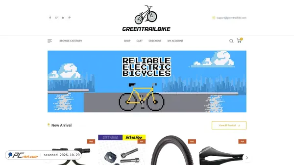 greentrailbike.com screenshot