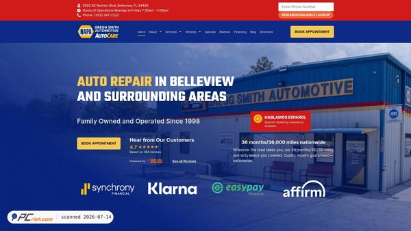greggsmithautomotive.com screenshot