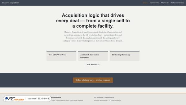 hanoveracquisitions.com screenshot