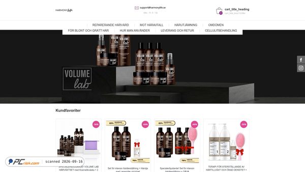 harmonylife.se screenshot