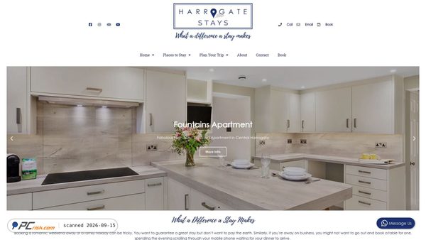 harrogatestays.co.uk screenshot