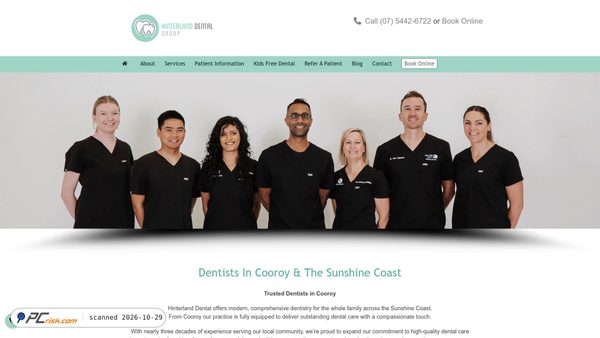 hinterlanddental.com.au screenshot