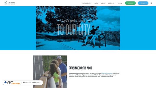 houstonparksboard.org screenshot