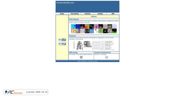 hughesclan.com screenshot