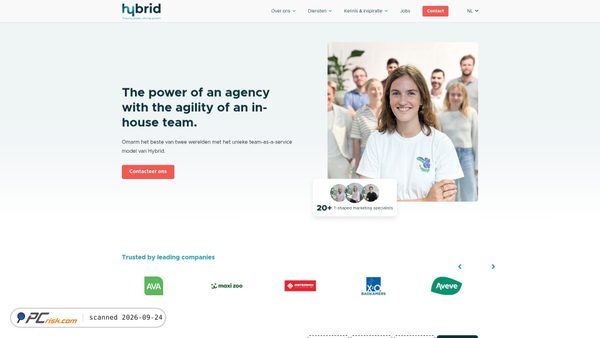 hybridagency.be screenshot