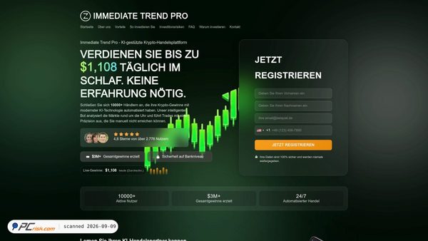immediatetrendprotrade.de screenshot