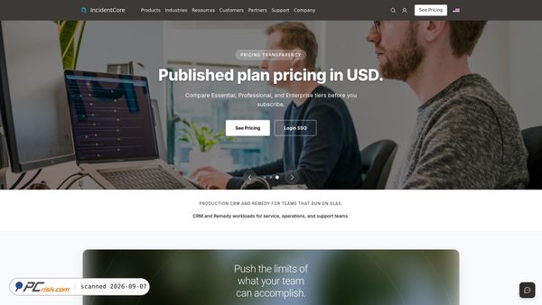 incidentcore.com screenshot