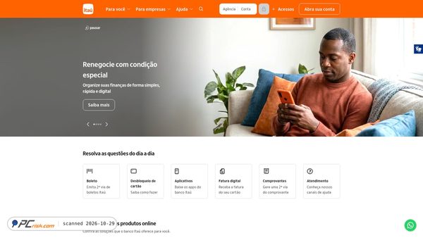 itau.com.br screenshot