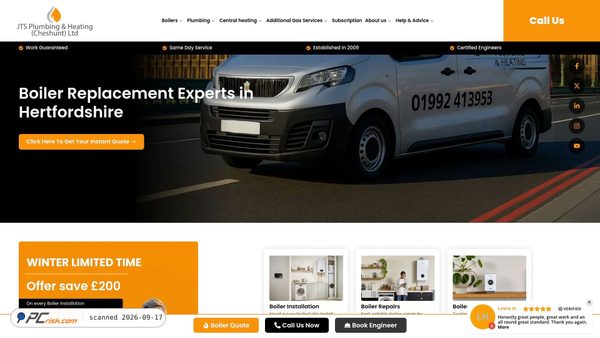 jtsplumbingandheating.co.uk screenshot