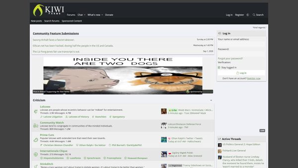 kiwifarms.net screenshot