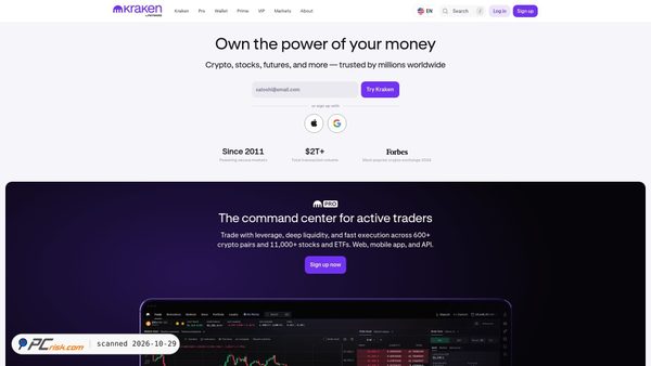 kraken.com screenshot