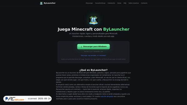 launcher.bycraft.net screenshot