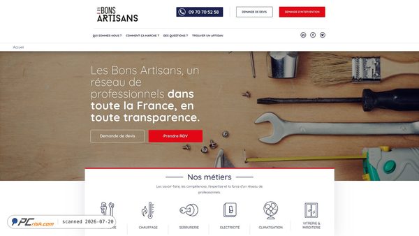 lesbonsartisans.fr screenshot