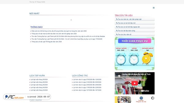 library.hcmulaw.edu.vn screenshot