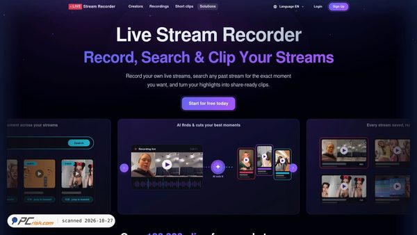 livestreamrecorder.com screenshot