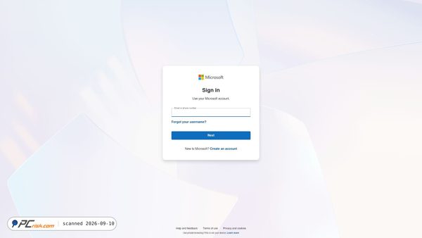 login.live.com screenshot