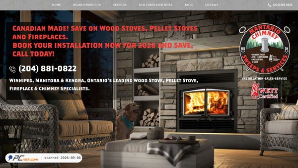 mantariochimney.com screenshot