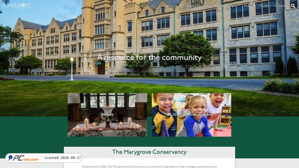 marygroveconservancy.org screenshot