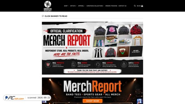 merch-report.com screenshot