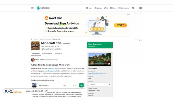 minecraft-trial.en.softonic.com screenshot