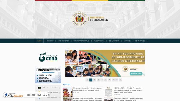 minedu.gob.bo screenshot