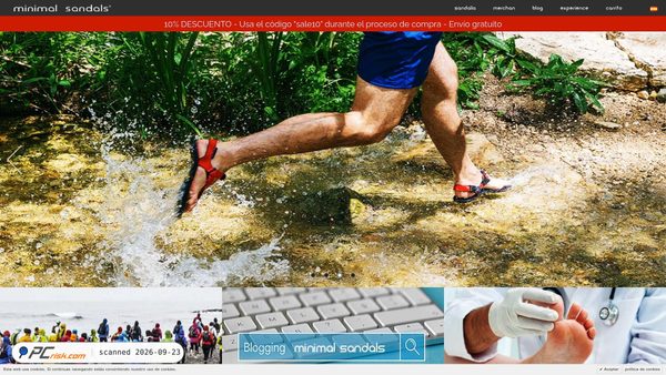 minimalsandals.com screenshot