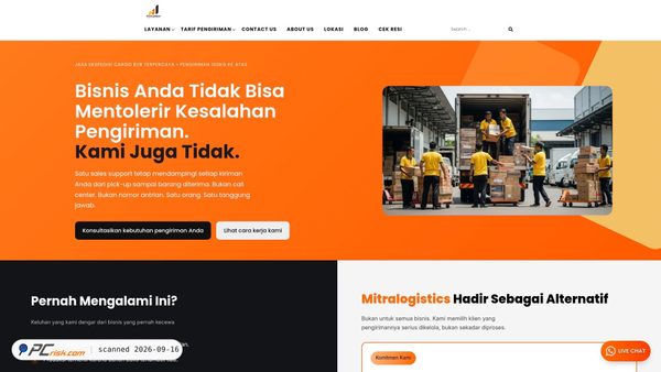 mitralogistics.co.id screenshot