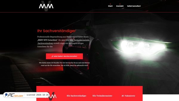 mmv-gutachten.de screenshot