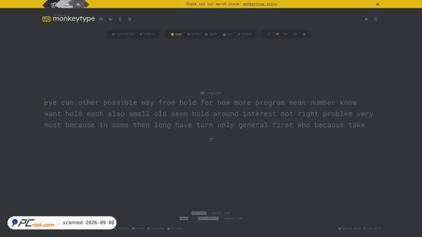 monkeytype.com screenshot