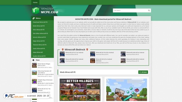 monster-mcpe.com screenshot